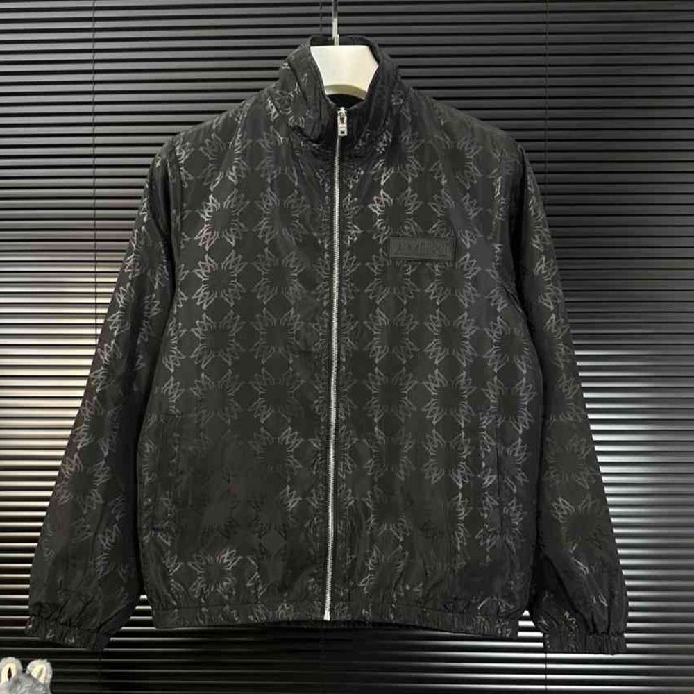 Amiri Black Patterned Bomber Jacket - image 1